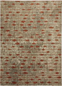 5 x 8 Medium Ginger, Brown, and Ivory Area Rug - Metropolitan