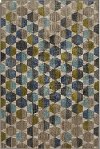 5 x 8 Medium Contemporary Citrine, Gray, and Blue Rug - Metropolitan