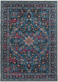 7 x 10 Large Multi-Color Area Rug - Emerald
