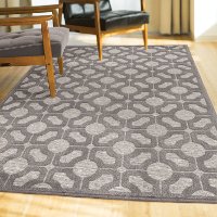 8 x 11 Large Gray Indoor-Outdoor Rug - Boucle-2