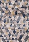 5 x 8 Medium Ivory, Gray, Purple, and Blue Rug - Olympus