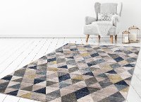 8 x 11 Large Ivory, Gray, Purple, and Blue Rug - Olympus-3
