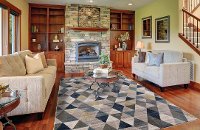 8 x 11 Large Ivory, Gray, Purple, and Blue Rug - Olympus-6