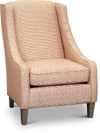 Transitional Coral Club Accent Chair - Janice