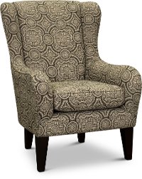 Blue Ink Wingback Accent Chair - Lorette