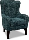 Blue Aegean Wingback Accent Chair - Lorette