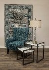 Blue Aegean Wingback Accent Chair - Lorette-2