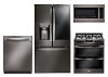 BSS-4PC-GAS-PACKAGE LG 4-piece Kitchen Appliance Package with Gas Range - Black Stainless Steel
