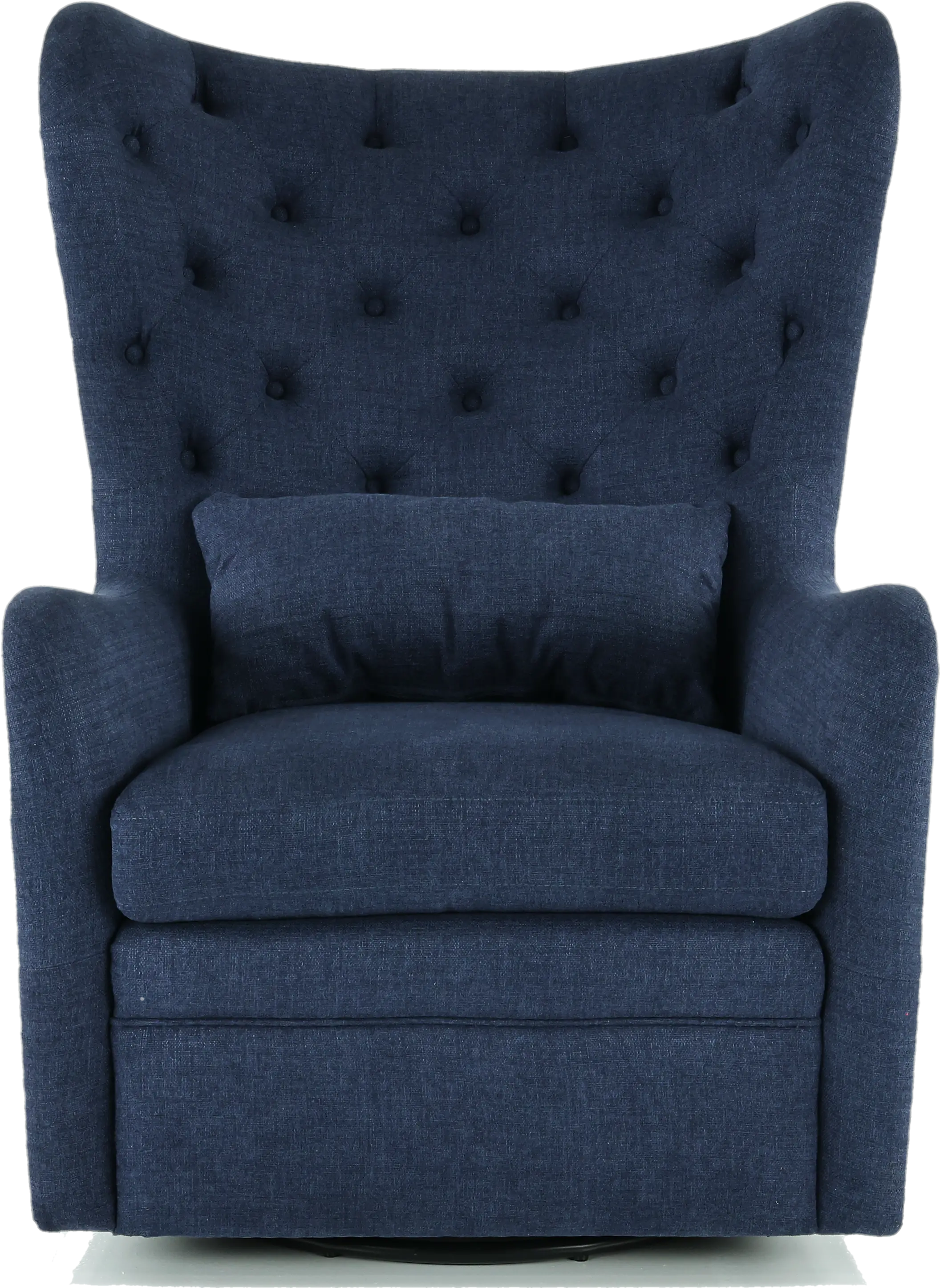 Alice Navy Wingback Swivel Chair-1
