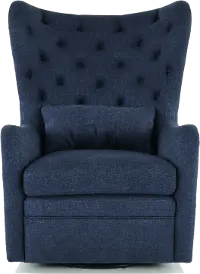 Alice Navy Wingback Swivel Chair
