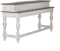 Antique White Console Bar Table - Magnolia Manor