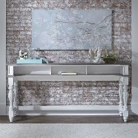 Antique White Console Bar Table - Magnolia Manor-2