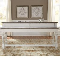 Antique White Console Bar Table - Magnolia Manor-6