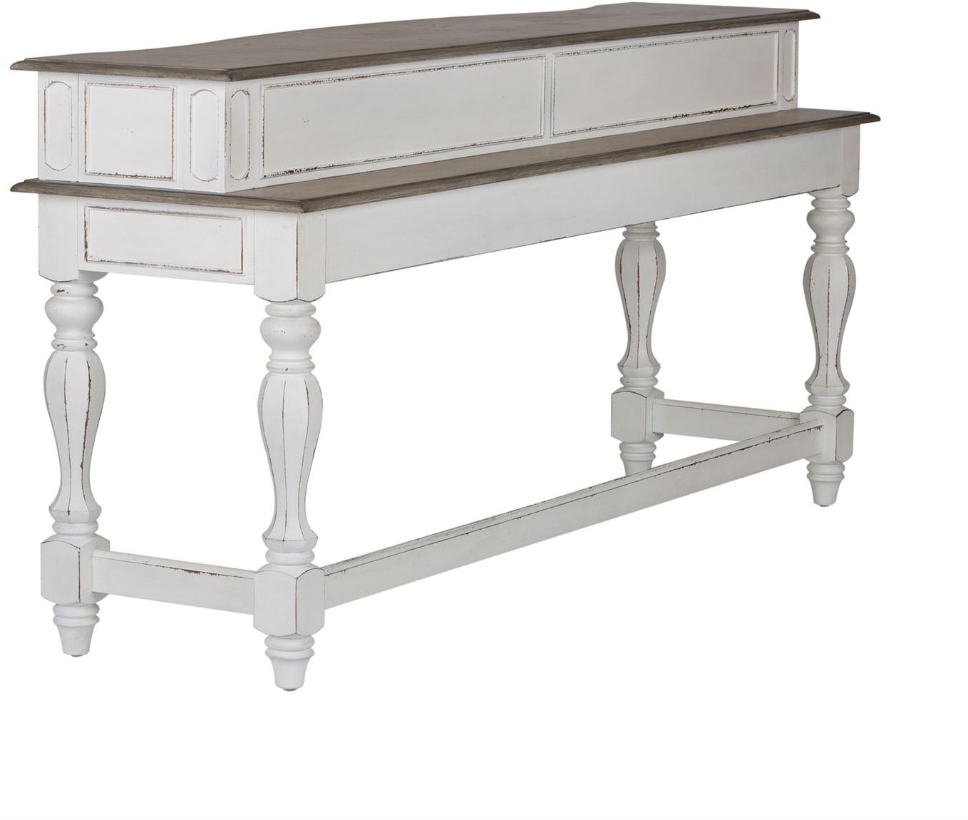 Magnolia Manor Antique White Console Bar Table-1