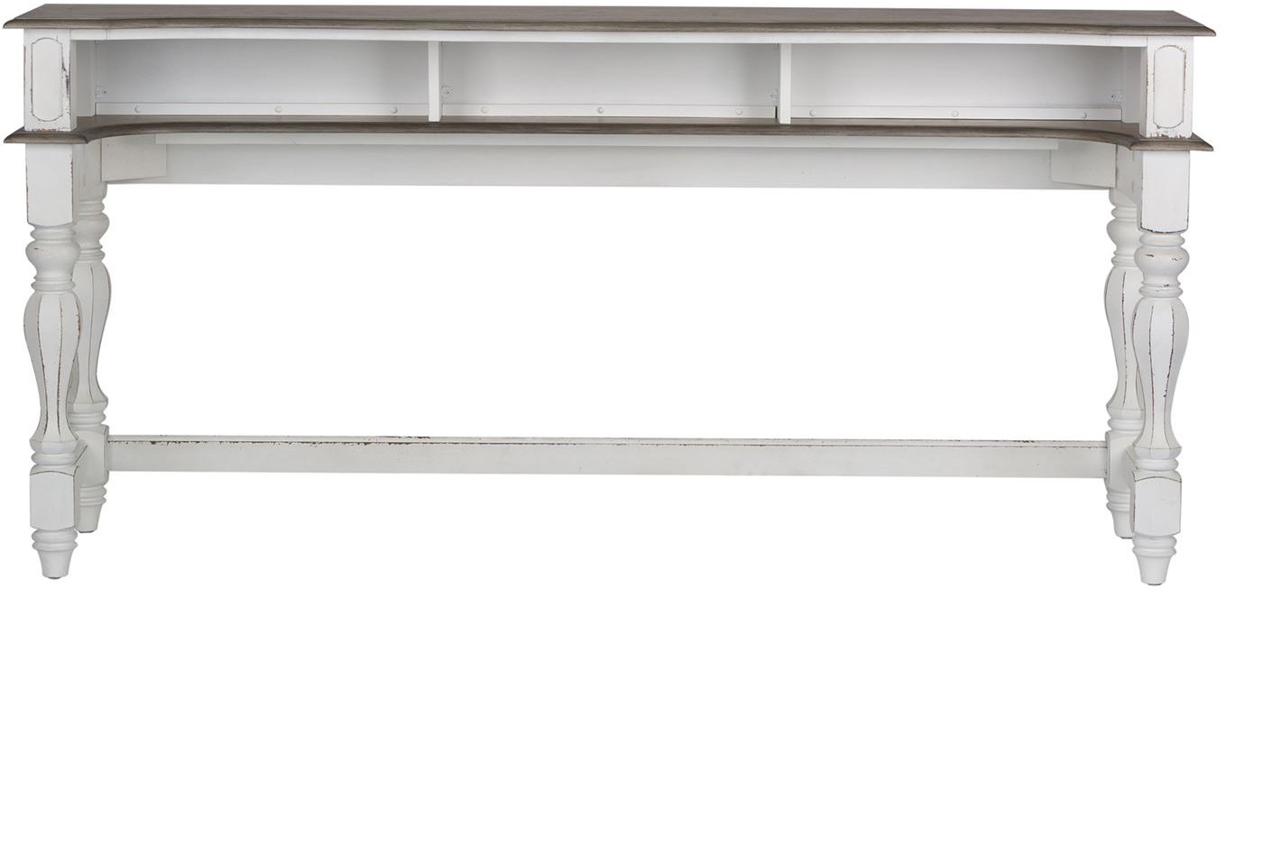 Magnolia Manor Antique White Console Bar Table-3