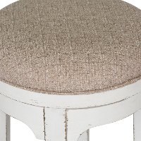 Antique White Upholstered Swivel Counter Height Stool - Magnolia Manor-4