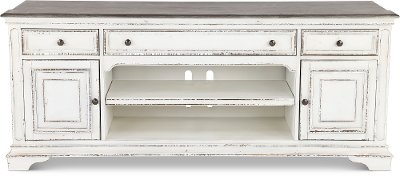 Magnolia Manor Antique White 70 Inch TV Stand