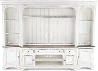 Magnolia Manor Antique White 4 Piece Entertainment Center-1