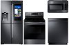 4PC-BSS-ELECTRIC PACKAGE Samsung 4 Piece Kitchen Appliance with Electric Range - Black Stainless Steel