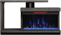 60 Inch Oak Panoramic Fireplace TV Stand - Wright-2
