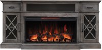 70 Inch Weathered Gray Fireplace TV Stand - Hamilton