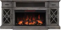 Hamilton Weathered Gray 70 Fireplace TV Stand