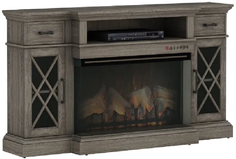 Hamilton Weathered Gray 70 Fireplace TV Stand-3