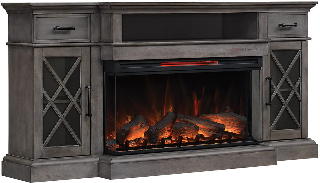 Hamilton Weathered Gray 70 Fireplace TV Stand-5