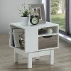 Contemporary Oak White End Table - St. Claire