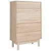 Natural Oak Light Brown Bookshelf - St. Regis-3