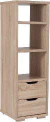 Oak Wood Grain Light Brown Bookshelf - Howell-1