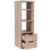 Oak Wood Grain Light Brown Bookshelf - Howell-2