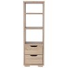 Oak Wood Grain Light Brown Bookshelf - Howell-4