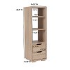 Oak Wood Grain Light Brown Bookshelf - Howell-5