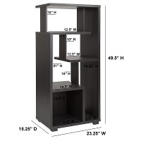 Ultra-Modern Black Bookshelf - Morristown