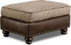 Traditional Two-Tone Brown Ottoman - Cognac