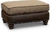 Traditional Two-Tone Brown Ottoman - Cognac-3