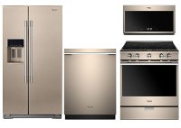 SBZ-4PC-ELE-PACKAGE Whirlpool 4 Piece Kitchen Appliance Package with Electric Range - Sunset Bronze