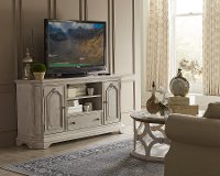 68 Inch Antique Smokey White TV Stand - Elizabeth