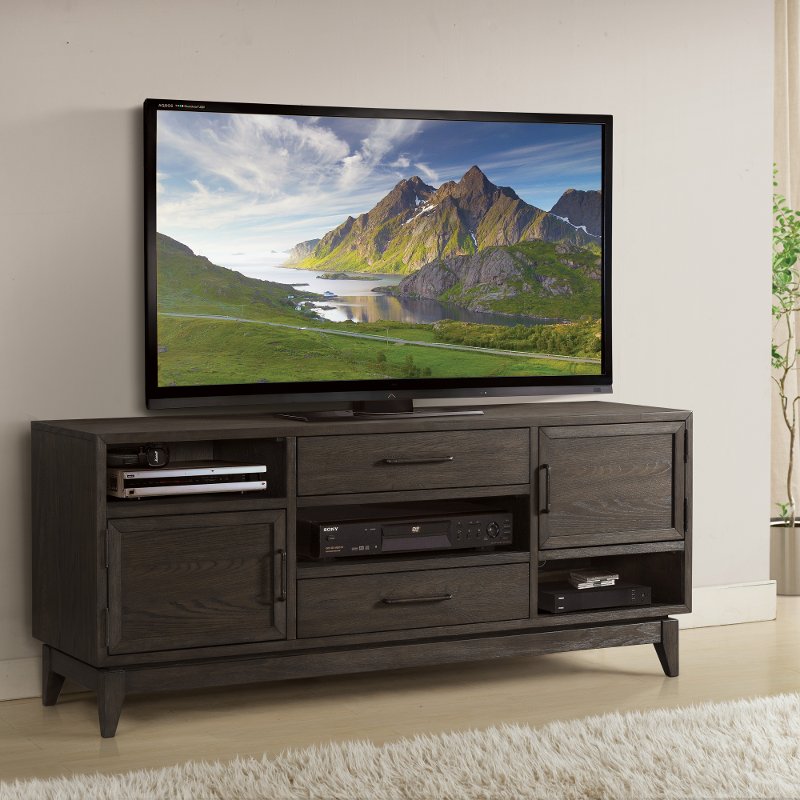 Walnut Brown Transitional 66 Inch Tv Stand Vogue