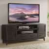 Clearance Walnut Brown Transitional 74 inch TV Stand - Vogue