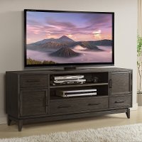Walnut Brown Transitional 74 inch TV Stand - Vogue