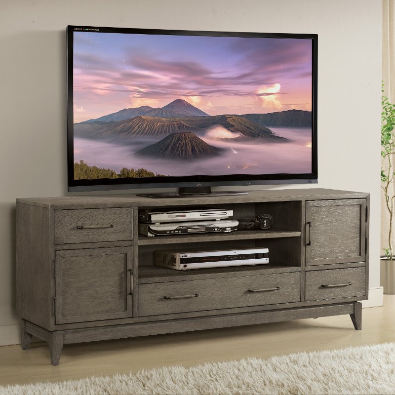 Washed Gray Transitional 74 Inch Tv Stand Vogue Rc Willey Washed Gray Transitional 74 Inch Tv Stand Vogue