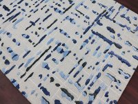 PRL97696 8 x 10 Large Ivory and Blue Rug - Perla-2
