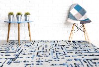 PRL97696 8 x 10 Large Ivory and Blue Rug - Perla-5