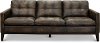 Contemporary Antique Brown Leather Sofa - Montana
