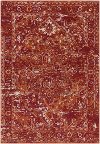 SAS1003-710103 Clearance 8 x 10 Large Red, Orange, and Ivory Indoor-Outdoor Rug - Stardust