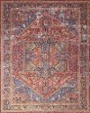 5 x 8 Medium Red and Blue Rug - Lucca