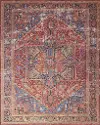 LF-09MHRED/BLU7.6X9.6 Magnolia Home Lucca 8 x 10 Red and Blue Rug
