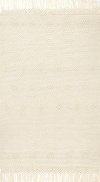 8 x 10 Large Flat Weave Ivory Area Rug - Holloway